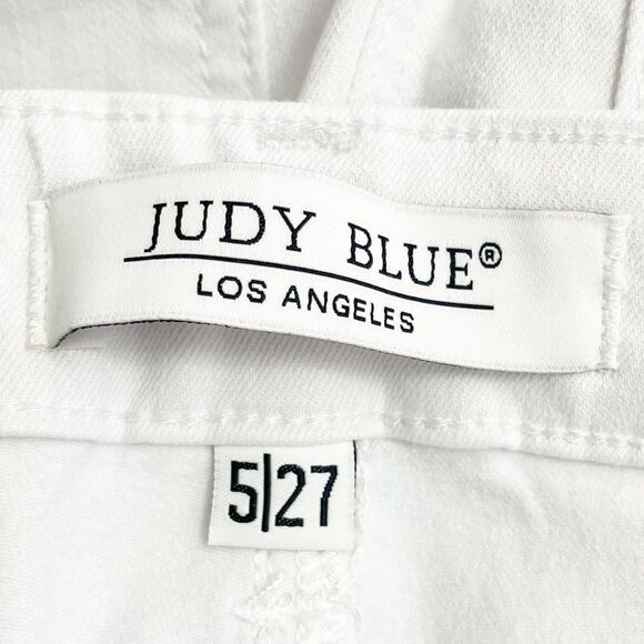 NWT Judy Blue White High Rise Button-Fly Patch Pocket Flare Jeans Size 27 NEW - Picture 8 of 15